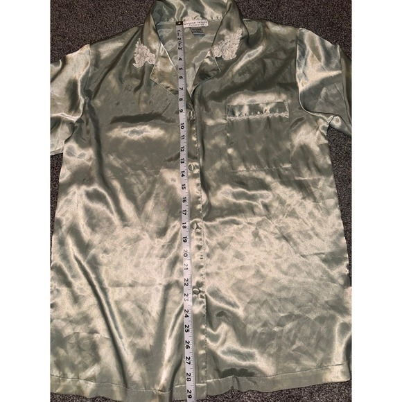 Morgan Taylor Intimates Green Long Sleeve Sleep Shirt/Pajama Top‎ - Picture 5 of 9